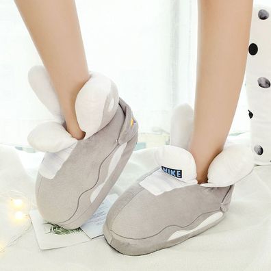 Herren Damen Plüsch Hausschuhe Warm Slippers Sliders #6 Größe 36-43