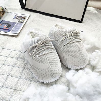Herren Damen Plüsch Hausschuhe Warm Slippers Sliders #10 Größe 36-43