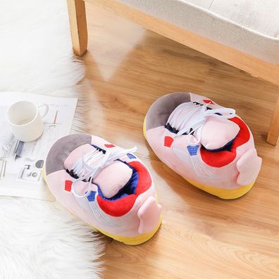 Herren Damen Plüsch Hausschuhe Warm Slippers Sliders #11 Größe 36-43