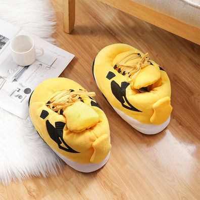 Herren Damen Plüsch Hausschuhe Warm Slippers Sliders #12 Größe 36-43