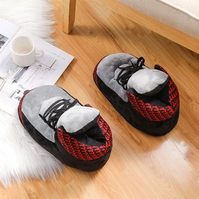 Herren Damen Plüsch Hausschuhe Warm Slippers Sliders #15 Größe 36-43