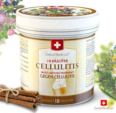 SwissMedicus Cellulitis Anti-Cellulite Körpercreme 500 ml, Original Schweizer Rezept