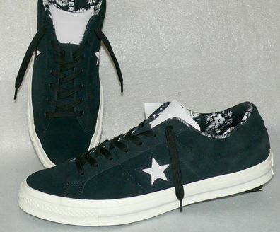 Converse 160584C ONE STAR OX Rau UP Suede Leder Schuhe Sneaker 48 49 Black Egret