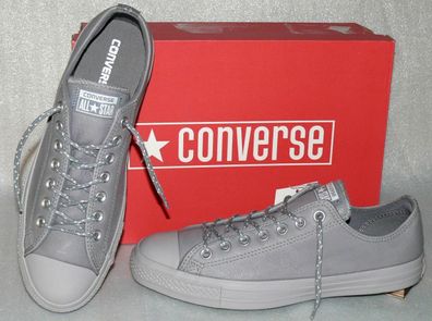 Converse 157586C ALL STAR CTAS OX Echt Leder Schuhe Sneaker Boots 42,5 Cool Grey