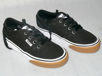 Vans Atwood GUM BUMPER Y'S Canvas Schuhe Sneaker Boots 31 UK13 Black Weiß CL110