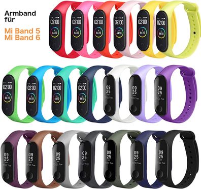 Armband Ersatz für Xiaomi Mi Band 5 & 6 Fitness Tracker verschiedene Farben 5