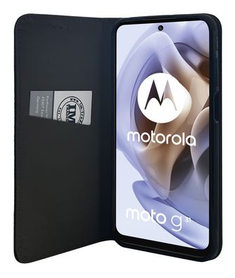 Smart Magnet Buch-Tasche Motorola MOTO G31 4G Schwarz