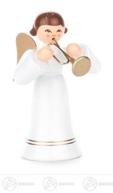Trompete stehend NEU Erzgebirge Bergmann Miniatur Holzfigur Instrument Engel m 