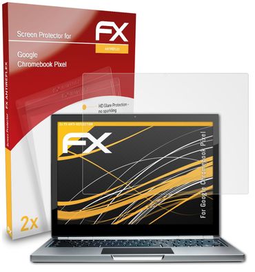 atFoliX 2x Schutzfolie kompatibel mit Google Chromebook Pixel Panzerfolie