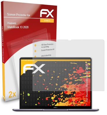 atFoliX 2x Schutzfolie kompatibel mit Huawei MateBook 13 2020 Panzerfolie