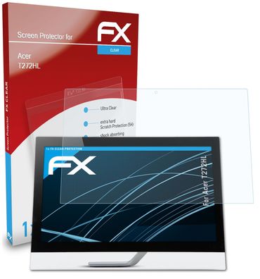 atFoliX Schutzfolie kompatibel mit Acer T272HL Displayschutzfolie klar