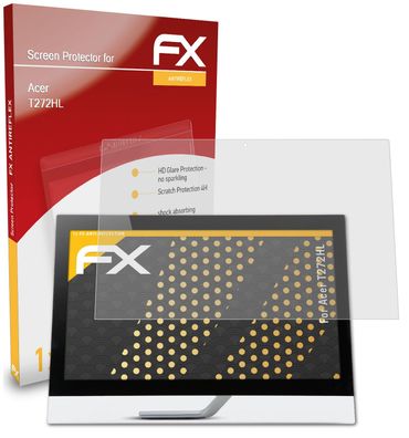 atFoliX Schutzfolie kompatibel mit Acer T272HL Panzerfolie matt&stoßfest