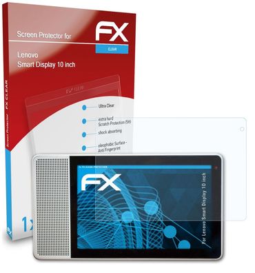 atFoliX Schutzfolie kompatibel mit Lenovo Smart Display 10 inch Displayschutzfolie