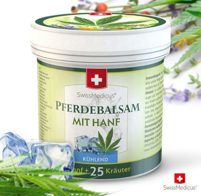 SwissMedicus Pferdebalsam mit Hanf kühlend 250 ml, Original Schweizer Rezept
