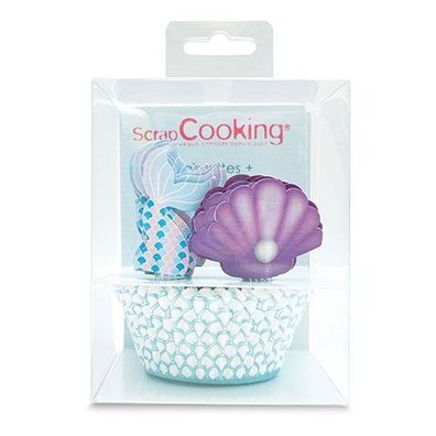 ScrapCooking Baking Cups & Topper - Meerjungfrau
