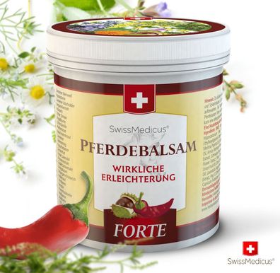 SwissMedicus Pferdebalsam FORTE wärmend 500 ml, Original Schweizer Rezept