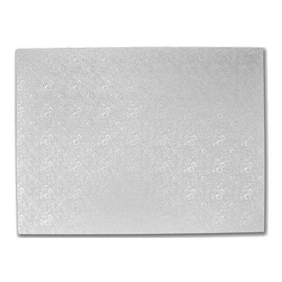 Tortenplatte Silber rechteckig 24 x 34 cm - 1cm stark