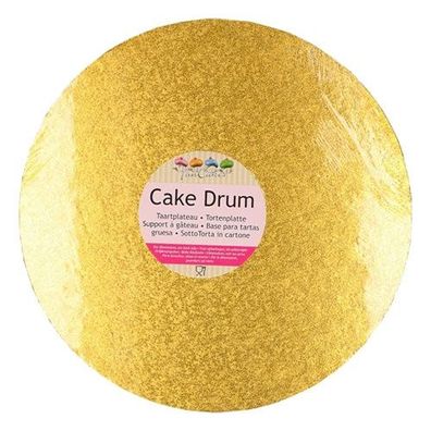 FunCakes Cake Drum - Tortenplatte - Rund 30,5 cm Gold
