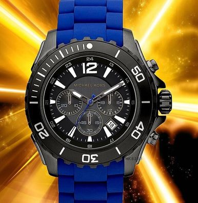 Michael KORS MK8233 Herren Armbanduhr Chronograph Man Uhr Schwarz Blau