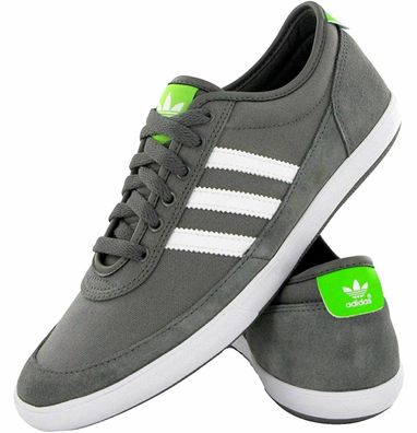 Adidas M17811 Court SPIN Canvas Rau UP Leder Schuhe Running Sneaker 46 Grau Weiß