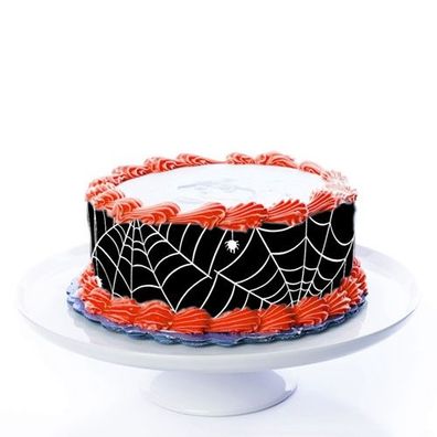 Tortenband Spinnennetz essbar - 4 Stück á 24cm x 5cm