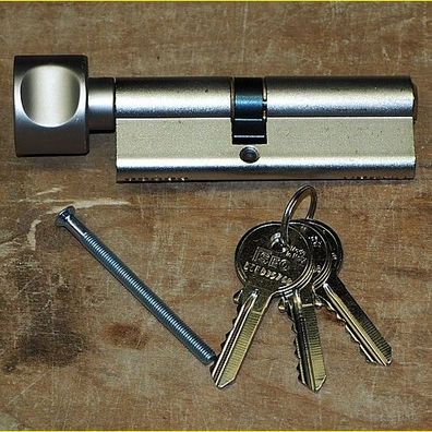 Iseo F5 Profilzylinder 50 / 40 mit Knauf + 3 Schlüssel / Schliessung LCE015748