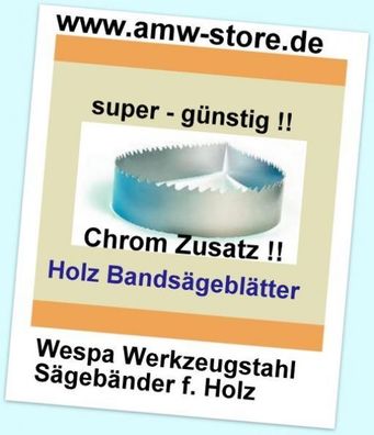 3 Stück MIX Sägeband 2240x0,65mm 8,10,16 Bandsägeblatt Holz Scheppach HBS 32 Vario