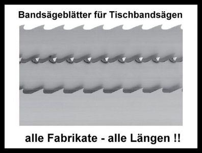 4 Stück MIX Sägeband 2225x0,65mm 8,10,13,16 Bandsägeblatt Holz Scheppach HBS 32 Va
