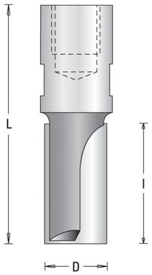 HM/ HW Nutfräser Guhdo M 12 x 1 Gewinde für Elu/ DeWalt 10-22 mm 35 oder 45mm läng