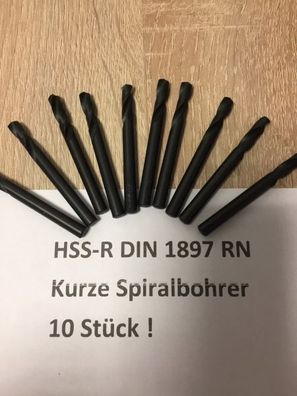 HSS-R Spiralbohrer Bohrer Stahlbohrer Metallbohrer Eisenbohrer 2-10 mm kurz 10 Stk=VE