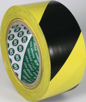 Bodenmarkierungsband F33 PVC schwarz/ gelb L.33m B.50mm Rl. IKS