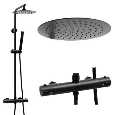 Duschset - mit Regenbrause 25 cm - und Thermostathahn