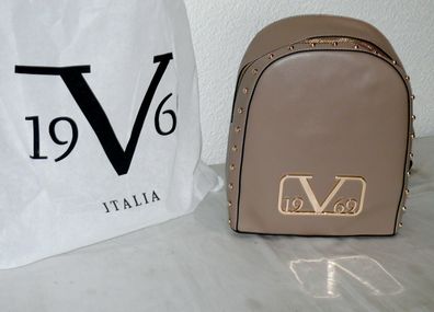 Versace VI20AI0025 Zainetto 19.69 Italia Damen Leder Rucksack Tasche Beige Gold