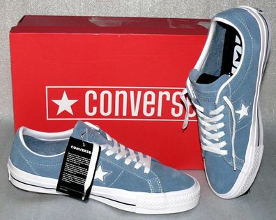 Converse 163254C ONE STAR PRO OX CE Wild Leder Schuhe Sneaker 44 46,5 47,5 Blau