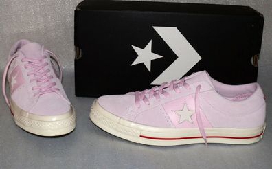 Converse 163194C ONE STAR OX Rau Suede Leder Schuhe Sneaker Boots 46 Pink Foam