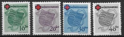 Württemberg Nr. 40/43A, einwandfrei postfrisch, siehe Bild.