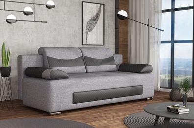 FURNIX Sofa MIRAN Couch ausziehbar mit Bettkasten Schlafsofa IN91 + CY1114/20