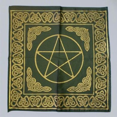 Altartuch groß mit Celtic Rahmen und Pentagramm 60 x 60 cm