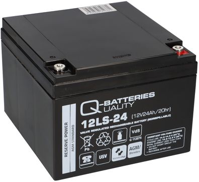 Q-Batteries 12LS-24 12V 24Ah Blei-Vlies-Akku / AGM VRLA mit VdS