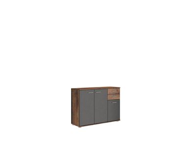 FURNIX Sideboard Wohnzimmer-Kommode 2 Schubladen 3 Türen Midos 1 old style/ matera