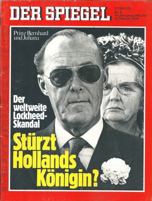 Der Spiegel Nr. 8 / 1976 Der weltweite Lockheed-Skandal - Stürzt Hollands Königin?
