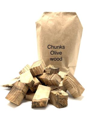 Räucherholz zum Smoken Olivenholz,1 kg Chunks bzw. Holzklötzchen