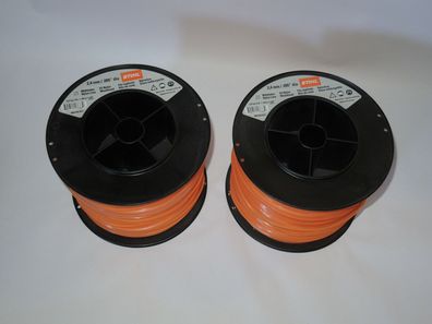 2613 Original 2x Stihl Mähfaden 2,4 mm für FS55 bis FS480 Rolle 434 m eckig