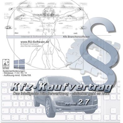 Kfz-Kaufvertrag Software Gebrauchtwagen Neufahrzeuge Ankaufscheine Probefahrt