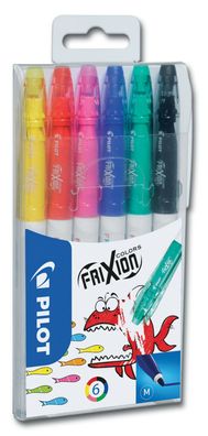 Pilot Frixion Color Fasermaler Etui mit 6 Stiften