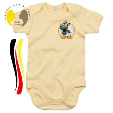 Blondie & Brownie Baby Kinder Strampler Body Shirt Donald Duck Stick Entenhausen