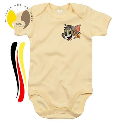 Blondie & Brownie Baby Kinder Fun Strampler Body Shirt Tom & Jerry Stick Cartoon