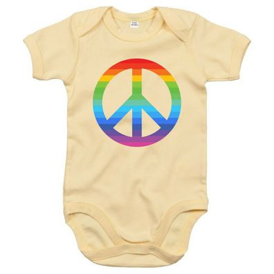 Blondie & Brownie Baby Strampler Body Shirt Peace LGBTQ Gay Frieden Pride Afrika