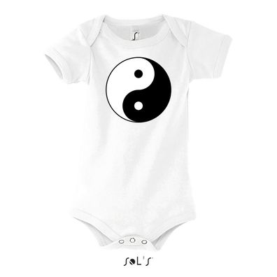 Blondie & Brownie Baby Strampler Body Shirt Yin und Yang Zen Peace Yoga Achtsam