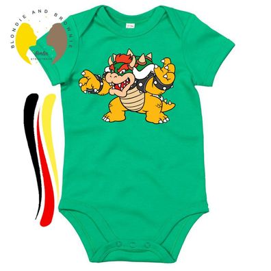 Blondie & Brownie Baby Strampler Body Shirt Bowser Yoshi Nintendo Mario Luigi